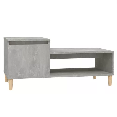 Betonszürke szerelt fa dohányzóasztal 100 x 50 x 45 cm