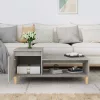 Betonszürke szerelt fa dohányzóasztal 100 x 50 x 45 cm