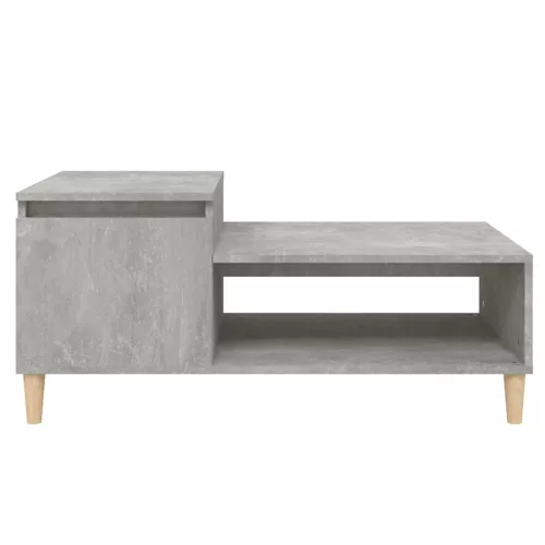 Betonszürke szerelt fa dohányzóasztal 100 x 50 x 45 cm