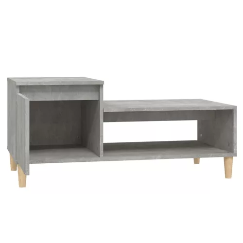 Betonszürke szerelt fa dohányzóasztal 100 x 50 x 45 cm
