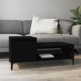 Fekete szerelt fa dohányzóasztal 100 x 50 x 45 cm