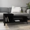 Fekete szerelt fa dohányzóasztal 100 x 50 x 45 cm