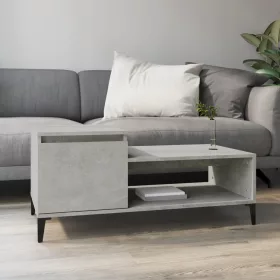 Betonszürke szerelt fa dohányzóasztal 100 x 50 x 45 cm