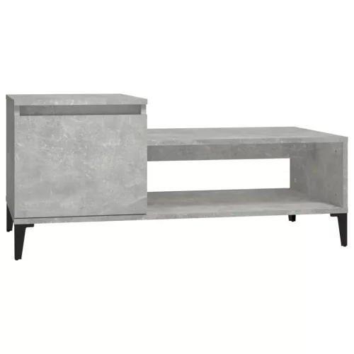 Betonszürke szerelt fa dohányzóasztal 100 x 50 x 45 cm
