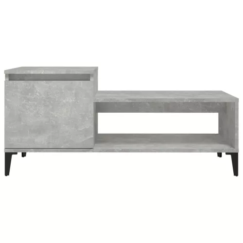 Betonszürke szerelt fa dohányzóasztal 100 x 50 x 45 cm