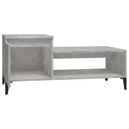 Betonszürke szerelt fa dohányzóasztal 100 x 50 x 45 cm