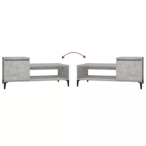 Betonszürke szerelt fa dohányzóasztal 100 x 50 x 45 cm