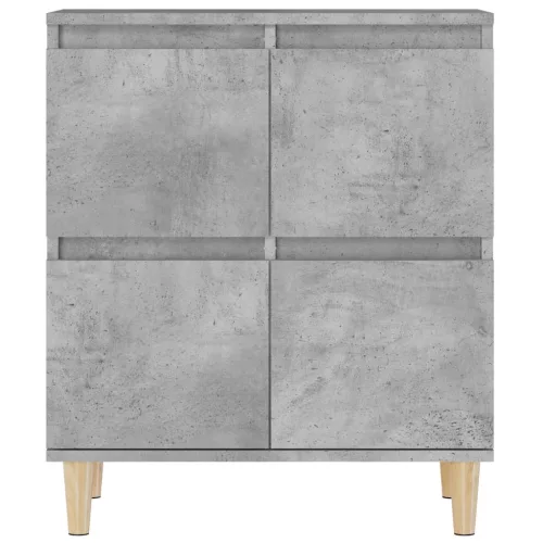 Betonszürke szerelt fa tálalószekrény 60 x 35 x 70 cm
