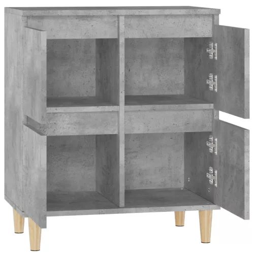 Betonszürke szerelt fa tálalószekrény 60 x 35 x 70 cm