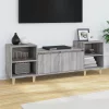 Szürke sonoma színű szerelt fa TV-szekrény 160x35x55 cm
