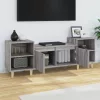 Szürke sonoma színű szerelt fa TV-szekrény 160x35x55 cm