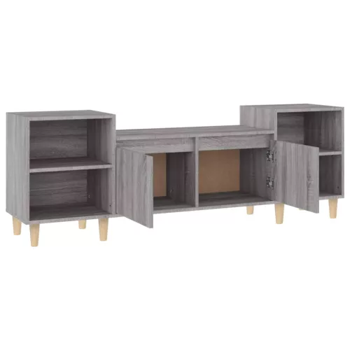 Szürke sonoma színű szerelt fa TV-szekrény 160x35x55 cm