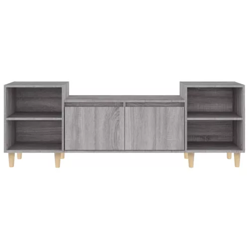 Szürke sonoma színű szerelt fa TV-szekrény 160x35x55 cm