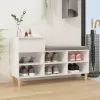 Fehér szerelt fa cipősszekrény 102x36x60 cm