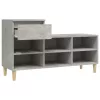 Betonszürke szerelt fa cipőszekrény 102x36x60 cm