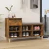 Füstös tölgy színű szerelt fa cipősszekrény 102 x 36 x 60 cm