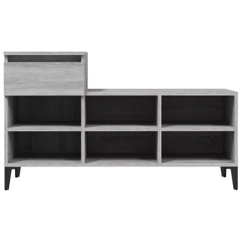 Szürke sonoma színű szerelt fa cipősszekrény 102x36x60 cm