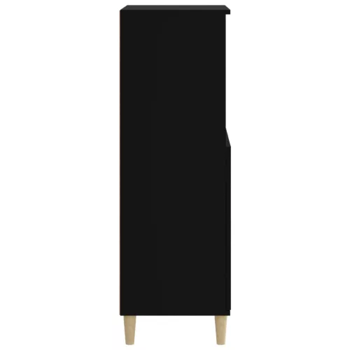 Fekete szerelt fa magasszekrény 60 x 36 x 110 cm