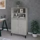 Betonszürke szerelt fa magasszekrény 60 x 36 x 110 cm