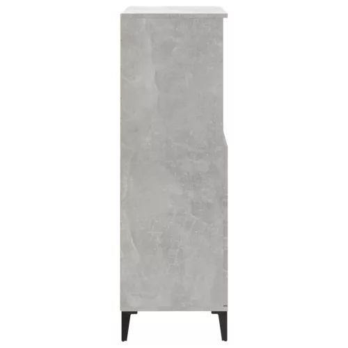 Betonszürke szerelt fa magasszekrény 60 x 36 x 110 cm
