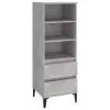 Betonszürke szerelt fa magasszekrény 40 x 36 x 110 cm