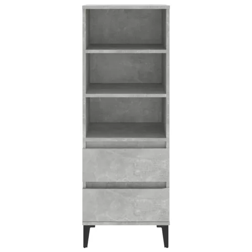 Betonszürke szerelt fa magasszekrény 40 x 36 x 110 cm
