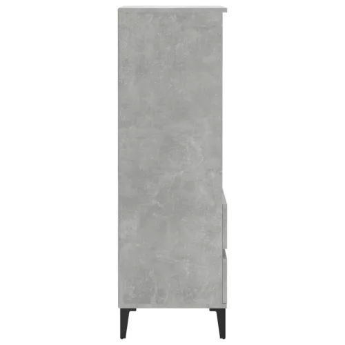 Betonszürke szerelt fa magasszekrény 40 x 36 x 110 cm