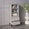 Betonszürke szerelt fa magasszekrény 40 x 36 x 110 cm