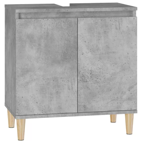 Betonszürke szerelt fa mosdószekrény 58x33x60 cm