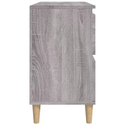 Szürke sonoma színű szerelt fa mosdószekrény 80 x 33 x 60 cm