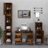 Füstös tölgy színű szerelt fa mosdószekrény 80 x 33 x 60 cm