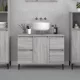 Szürke sonoma színű szerelt fa mosdószekrény 80 x 33 x 60 cm