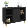 Fekete szerelt fa mosdószekrény 80 x 33 x 60 cm