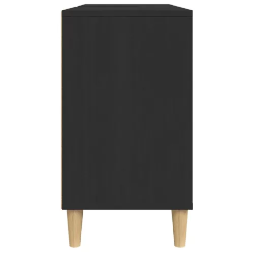 Fekete szerelt fa mosdószekrény 80 x 33 x 60 cm