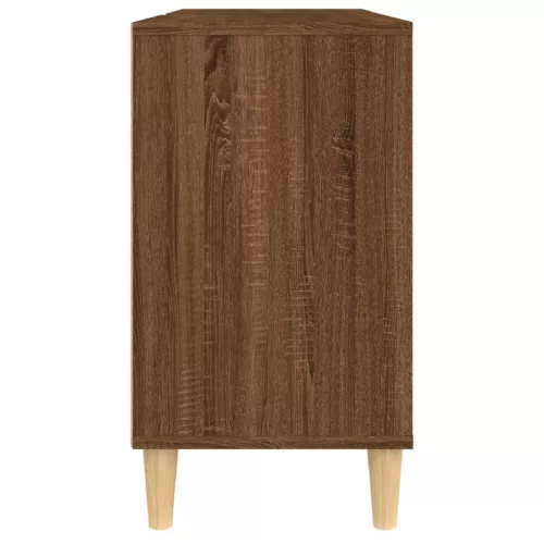 Barna tölgyszínű szerelt fa mosdószekrény 80 x 33 x 60 cm