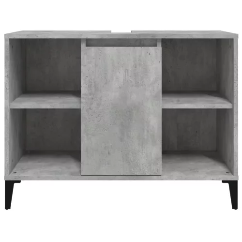 Betonszürke szerelt fa mosdószekrény 80 x 33 x 60 cm
