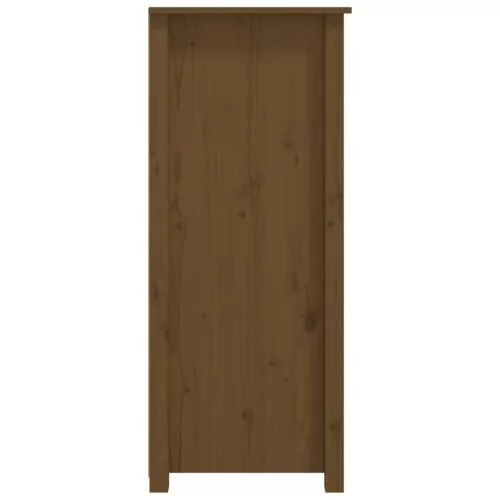 Mézbarna tömör fenyőfa tálalószekrény 83x41,5x100 cm