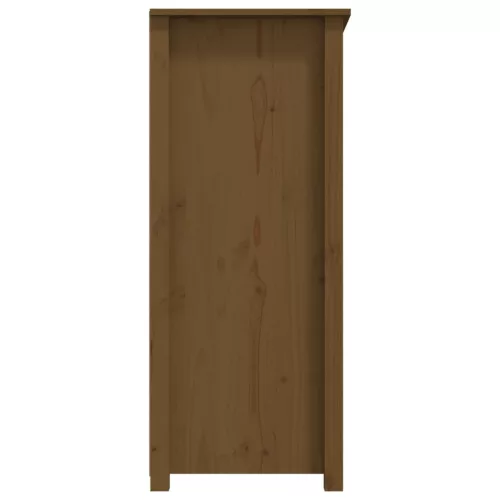 Mézbarna tömör fenyőfa tálalószekrény 83x41,5x100 cm