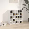 Tömör fenyőfa borszekrény fehér 56 x 25 x 56 cm