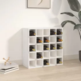 Tömör fenyőfa borszekrény fehér 56 x 25 x 56 cm