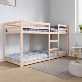 Tömör fenyőfa emeletes ágy 80x200 cm