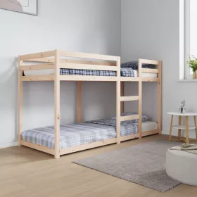 Tömör fenyőfa emeletes ágy 75x190 cm