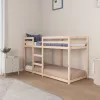Tömör fenyőfa emeletes ágy 75x190 cm