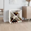 Fehér tömör fenyőfa borszekrény 62 x 25 x 62 cm