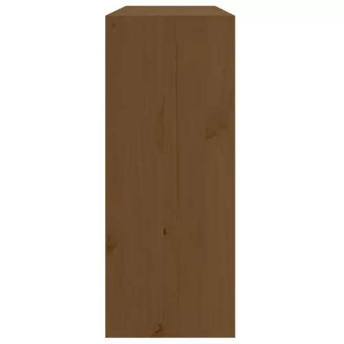 Mézbarna tömör fenyőfa borszekrény 62x25x62 cm