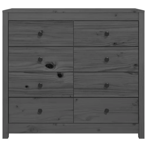 Szürke tömör fenyőfa kisszekrény 100 x 40 x 90 cm