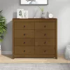 Mézbarna tömör fenyőfa kisszekrény 100 x 40 x 90 cm