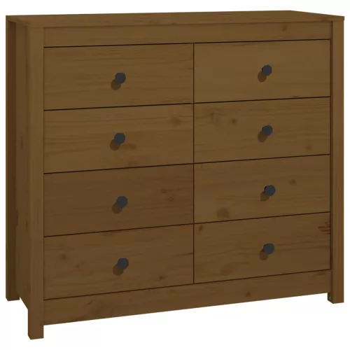 Mézbarna tömör fenyőfa kisszekrény 100 x 40 x 90 cm