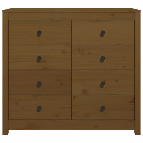 Mézbarna tömör fenyőfa kisszekrény 100 x 40 x 90 cm