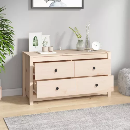 Tömör fenyőfa kisszekrény 100x40x54 cm